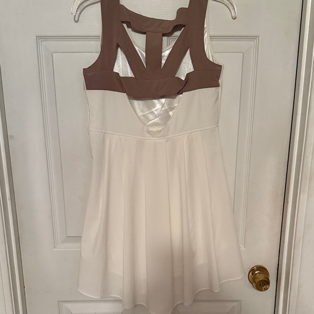 Tobi White and Brown Dress